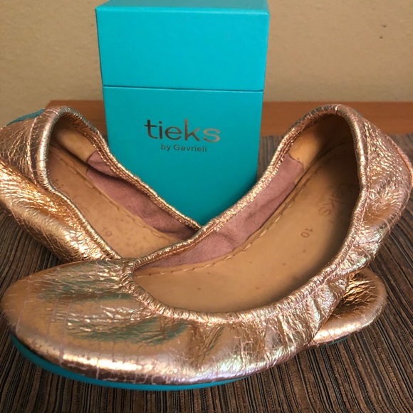 Tieks Shoes - Rose gold Tieks Size 10